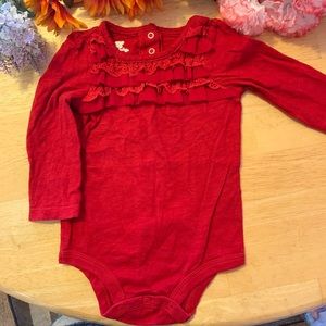 Lacy front onesie